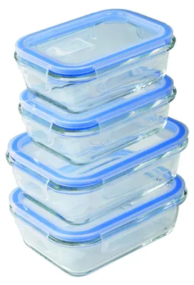 Produktbild von Glas Frischaltedosen 4er Set mit Deckel
