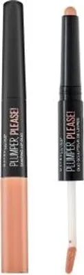Produktbild von Maybelline Plumper, Please! Shaping Lip Duo zweiphasige, langanhaltende Farbe und Gloss für die Lippen Tease, Tease 5 ml