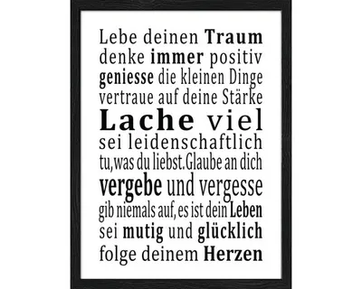 Produktbild von Gerahmtes Bild Lebensweisheit 33x43 cm
