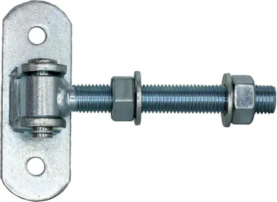 Produktbild von UHRIG Torband M16 verstellbar, lang, Scharnier Türangel verzinkt für z.B. Gartentür, Tor.