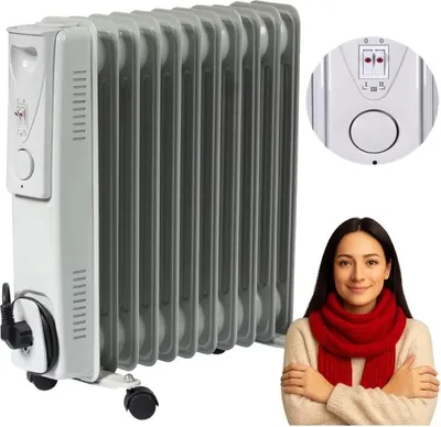 Imagen del producto de Enfriador de aceite eléctrico de 2500W, con 11 aletas, termostato y para aceite