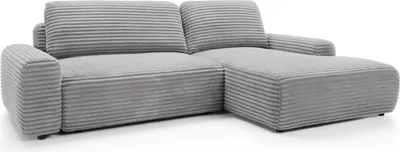 Produktbild von Selsey Alferia - Ecksofa mit Schlaffunktion, Breitcord-Bezug, greige, rechtsseitig