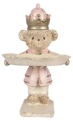 Image de Clayre & Eef Figurine de décoration Ours 14x13x24 cm Beige Plastique