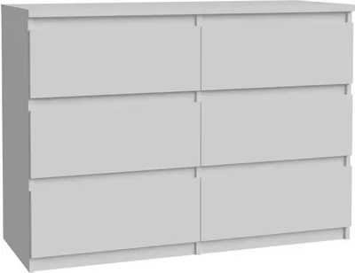Obrázok produktu pre Komoda CHELSEA 6 zásuviek - 110 x 42 x 80 - matná biela