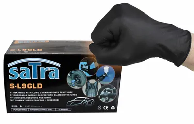 Zdjęcie produktu dla SATRA | Rękawice nitrylowe, diamentowe, tekstura L, 100TLG, jednorazowe