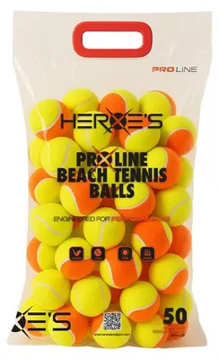 Obrázek produktu pro Míče Na Beach Tennis, 50 Kusů, Žluté/Oranžové