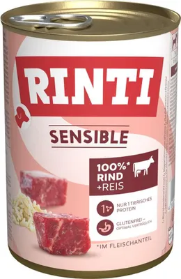 Produktbild von Rinti - Sensible 6x400g  |  Rind & Reis