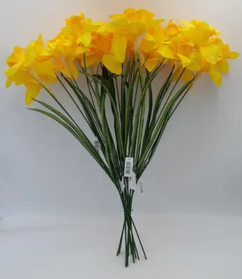 Zdjęcie produktu dla kwiat żonkil 2 łodygi z dwoma kwiatami  63 cm -  12 szt.   M93144