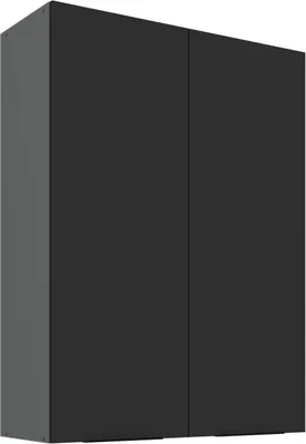 Produktbild von Hoher Küchenoberschrank LUNARA – Breite 80 cm, Schwarz/Anthrazit