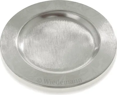Produktbild von Kerzenteller silberfarben, D 14cm, satiniert (Alternative 563076.27 oder 12-130)