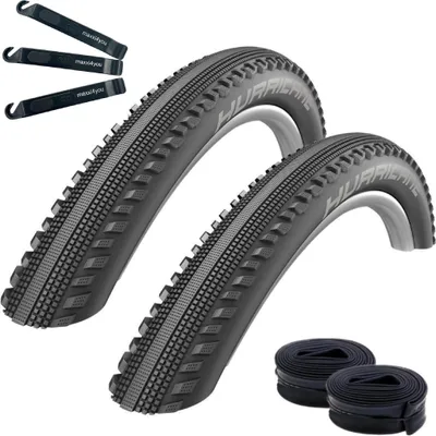 Immagine prodotto di 2 pneumatici Schwalbe Hurricane Performance E-50 57-622 (29 x 2,25") + 2 camere d'aria Schwalbe AV19 incl. leve per pneumatici maxxi4you
