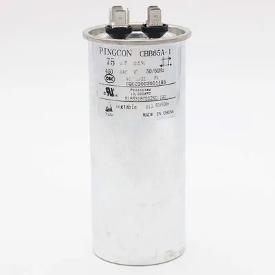75 µF CBB65 Kondensator für Klimaanlage, 450 V AC, 50/60 Hz