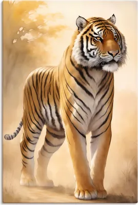 Produktbild von ARTland Leinwandbild Tiger Größe: 80x120 cm