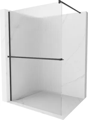 Immagine prodotto di Mexen Kioto+ parete doccia con mensola Walk-in 120 x 200 cm, strisce, nera - 800-120-121-70-09
