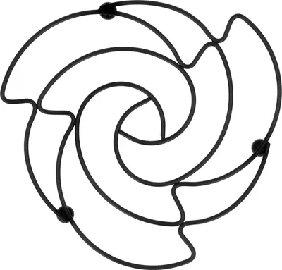 Produktbild von Krumble Untersetzer - Rund - Untersetzer - Pfannenzubehör - Tischschutz - Metall - schwarz - 18 cm (d)