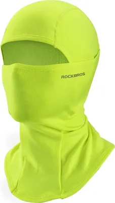 Immagine prodotto di ROCKBROS passamontagna autunno inverno per sport all'aperto bicicletta moto passamontagna riflettente antivento antipolvere, verde fluorescente