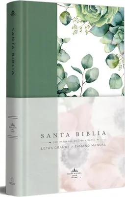 Immagine prodotto di Bibbia RVR 1960, caratteri grandi, copertina rigida in tela verde con motivo floreale, formato da consultazione. / Bibbia RVR 1960, formato tascabile, caratteri grandi, copertina rigida in tela verde con motivo floreale
