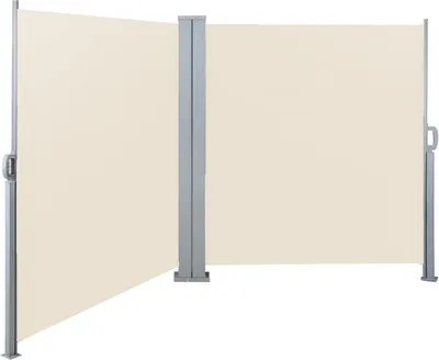 Produktbild von SVITA Doppelseitenmarkise ausziehbar freistehend Sichtschutz 600x180 cm Beige