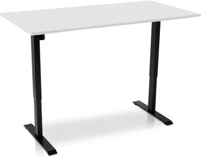 Produktbild von Elektrisch verstellbarer Steh-Sitz-Schreibtisch | MRC EASY 160 x 80 cm | Gestell schwarz - Platte weiß