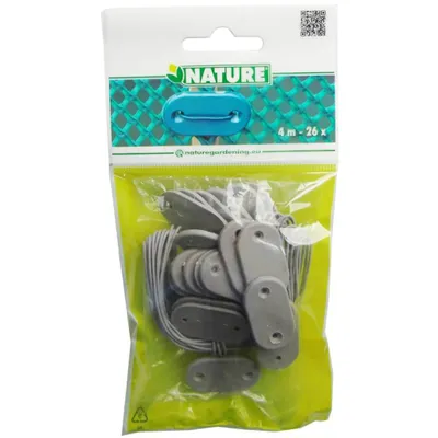 Produktbild von Nature 27-tlg. Gartenzaun Befestigungs-Set Grau