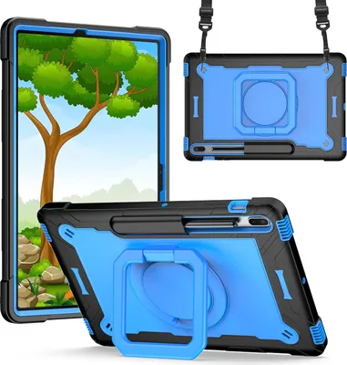 Obrázok produktu pre Puzdro pre Samsung Tab S7/S8 11" Stojan a ramenný popruh Blue
