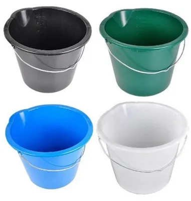 Produktbild von Eimer 12 Liter aus hochfestem Polyethylen, verstärkt, mit Literskala und Metallgriff