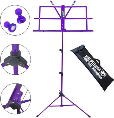 Immagine prodotto di keepdrum MUS2FL leggio viola con 2 magneti viola