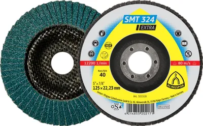 Immagine prodotto di Klingspor SMT 324 Extra Schleifmopteller 115 x 22,23 mm Korn 80 | 10 Stück