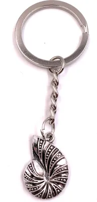 Produktbild von Onwomania Schlüsselanhänger Schneckenhaus Schnecke Tier Haus Silber Metall Anhänger Charm