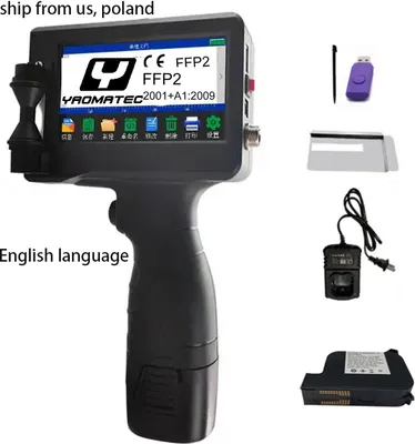 Produktbild von Handheld Tintenstrahldrucker, 600DPI Auflösung, 4,3-Zoll Touchscreen, drucker 1schwarze Tinte-a