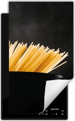 Produktbild von DarHaus Herdabdeckplatte 1 teilig 30x52 cm Anti Rutsch Matte Aufrollbar, Nudeln - Küche