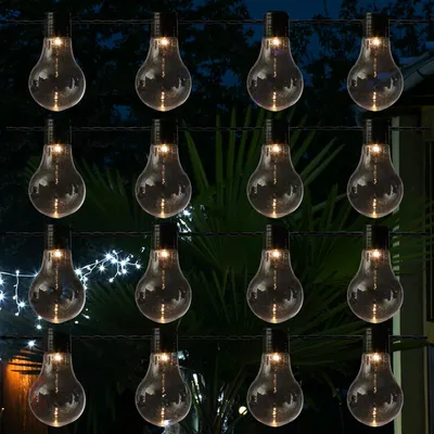 Produktbild von LED Party Lichterkette - 16 transparente Glühbirnen - warmweiße LED - 4,5m - für Außen