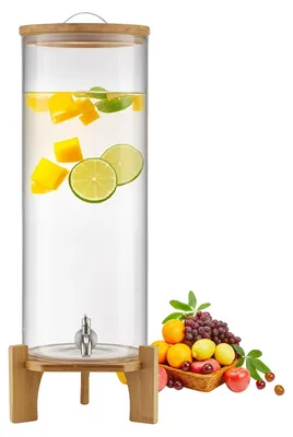 Produktbild von VEVOR Getränkespender, 11,4 Liter Getränkespender für Partys, Kunststoff-Saftspender mit Auslauf und Deckel, Eistee-Limonade-Saft-Wasserspender, für Restaurants, Hotels, Partys, 2er-Pack, 13 L