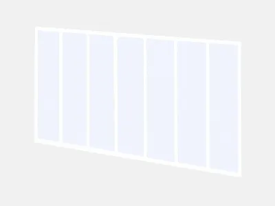 Produktbild von Wärmelackierte Aluminium-Glaswand - 210x130 cm - Weiß - BAYVIEW