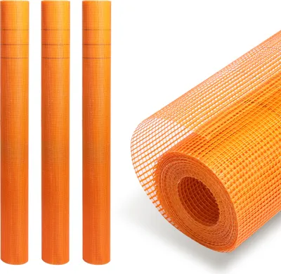 Produktbild von TolleTour 3 Rolle Armierungsgewebe 160g/m² 4x4mm Putzgewebe Glasfasergewebe Gewebe Orange 150m²