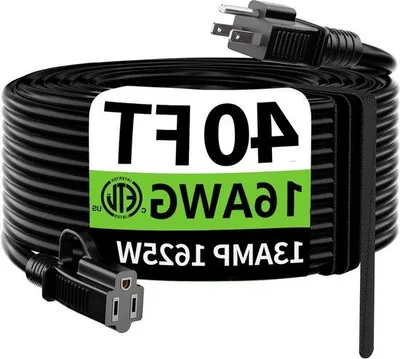 Immagine prodotto di Cavo di alimentazione impermeabile SJTW - 12 metri - Nero