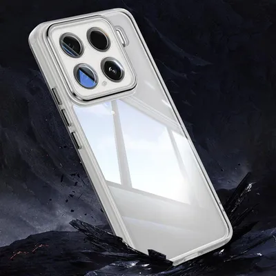 Produktbild von Für Xiaomi 15 Armor Stoßfeste Hybrid Acryl / TPU Airbag Ecken Hülle Transparent