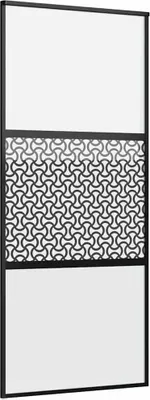 Produktbild von vidaXL Glastür 90 x 2 x 205 cm Aluminium Schwarz