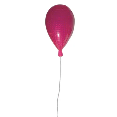 Produktbild von LED Dekoballon aus Kunststoff in Pink, mit integrierter LED