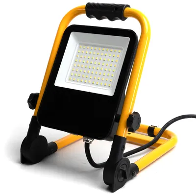 Produktbild von Aigostar Baustrahler LED 50W 4500LM LED Arbeitsleuchte mit Stecker, IP65 Wasserdichtes LED Arbeitsscheinwerfer, 6500K Kaltes Weißes Licht