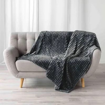Obrázek produktu pro Manšestrová deka na mazlení 180 x 220 cm Minerve Grey