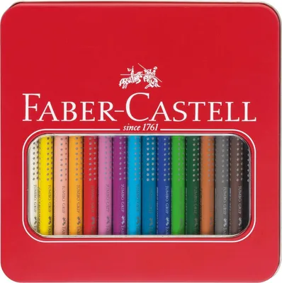 Produktbild von Farbstift Jumbo Grip sortiert Metalletui Packung mit 2 Stück