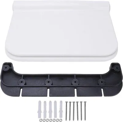 Productafbeelding van Douchebank - Douchekruk Opklapbaar - Veilig Douchen - Wandmontage Inklapbaar - 385 x 39 x 30 cm - Wit
