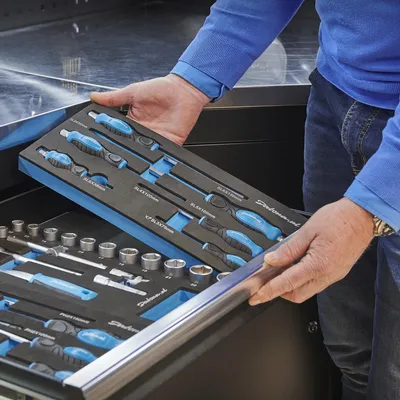 Productafbeelding van Plattekop schroevendraaierset 6-delig in "Plus" softmodule