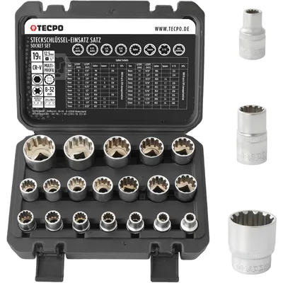 Produktbild von TECPO Universal Steckschlüssel Satz 19-tlg.