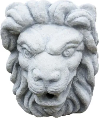 Produktbild von Schöner Löwenkopf zum Hängen für die Wand aus Steinguss perfekt für den Garten die Terrasse oder den Vorgarten ist Frostfest Witterungsbeständig und Neu 25cm H, 4674