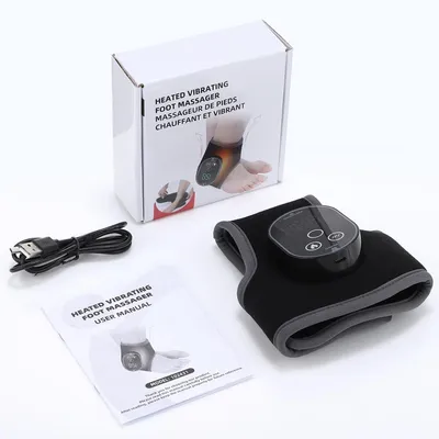 Produktbild von INF Kabelloses beheizbares Knöchel-Massagegerät Neopren 15cmx9cmx16cm Schwarz