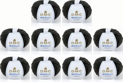Zdjęcie produktu dla 10 motków włóczki DMC „Woolly” z wełny merynosowej – 100% wełna z Australii, nr 488 (kolor 123)