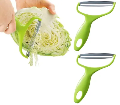 Image de Épluche-légumes - En acier inoxydable - Accessoire de cuisine pour éplucher les fruits et légumes - Lot de 2