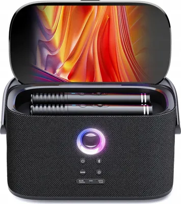 Obrázok produktu pre Karaoke súprava Ikarao – reproduktor s 2 mikrofónmi, 140 W, Bluetooth, HDMI